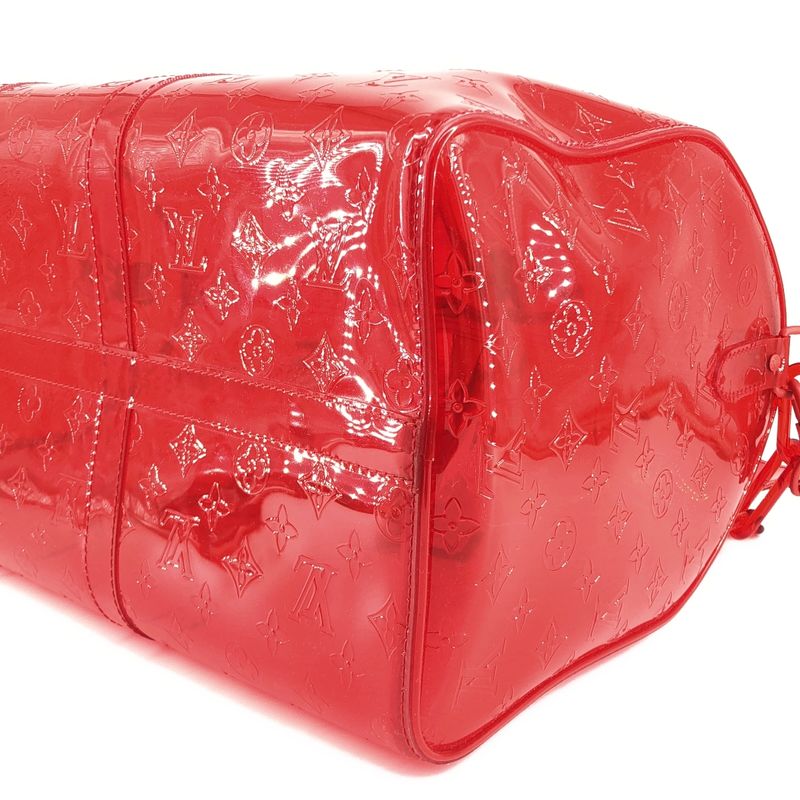 Louis Vuitton Keepall Bandouliere 50 Monogram Boston Bag Red