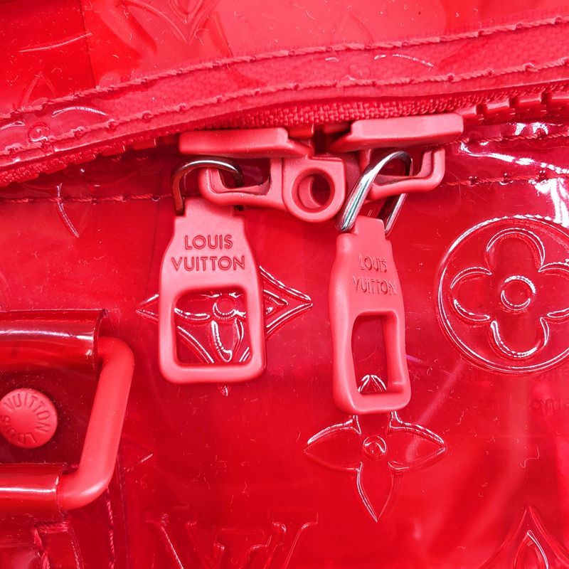 Louis Vuitton Keepall Bandouliere 50 Monogram Boston Bag Red