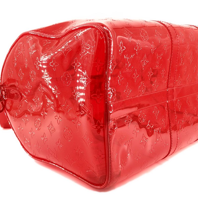 Louis Vuitton Keepall Bandouliere 50 Monogram Boston Bag Red
