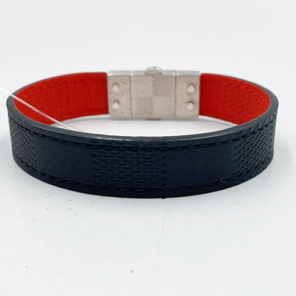 Louis Vuitton Bracelet Checkit Black Red Leather