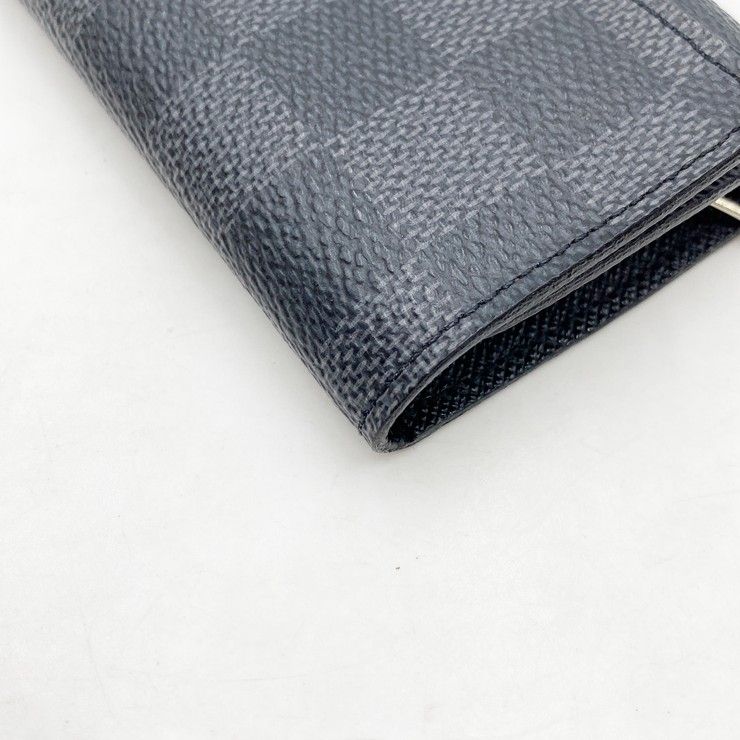 Louis Vuitton Key Case Graphite Porte Cles Voiture Black Damier Key Holder