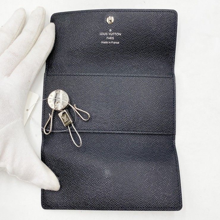 Louis Vuitton Key Case Graphite Porte Cles Voiture Black Damier Key Holder