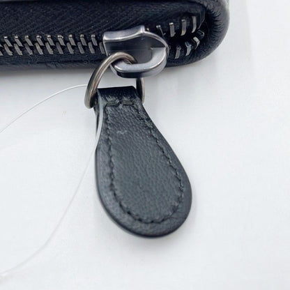 Bottega Veneta Wallet Intrecciato Black Stingray Lambskin Zip Around