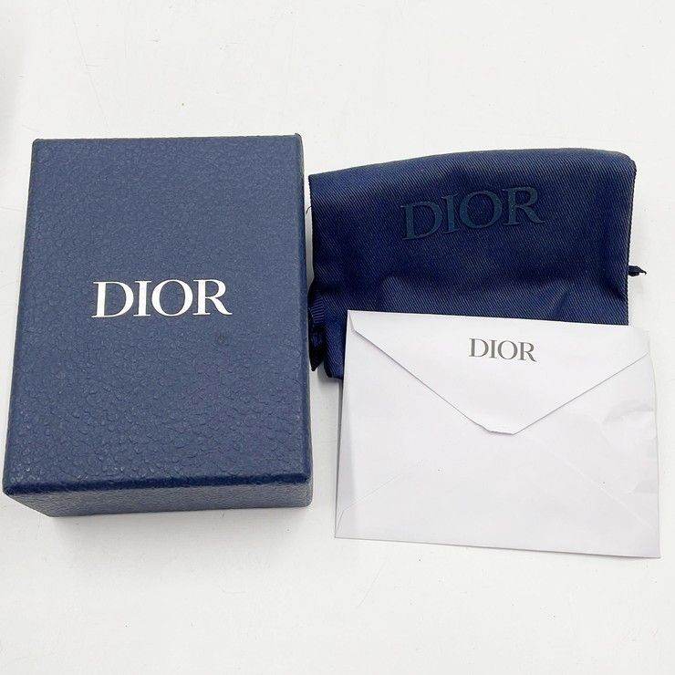 Dior Necklace Chain Link Silver Metal CD Logo