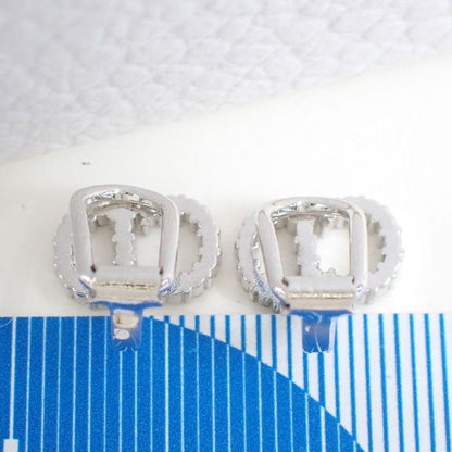 Dior Earrings Clair de Lune Silver Metal