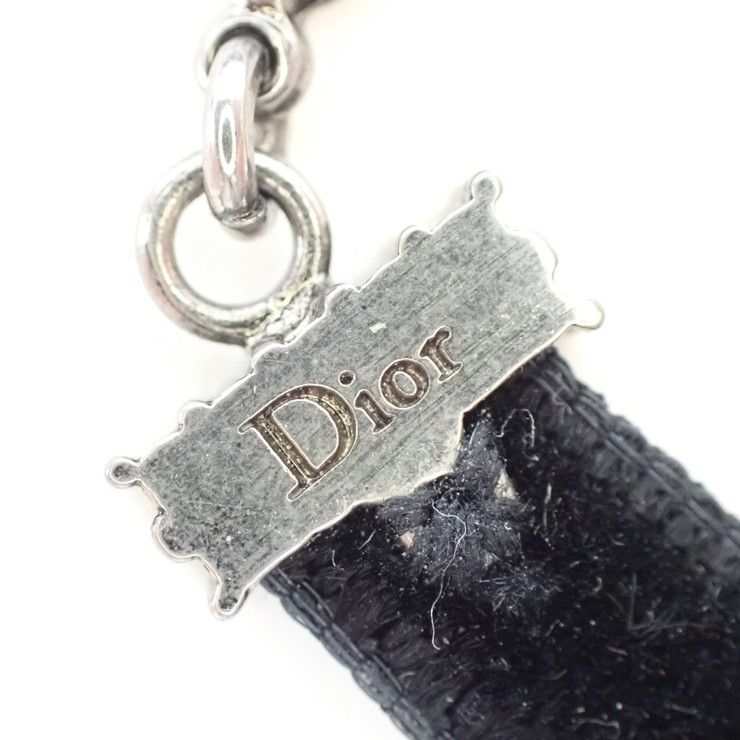 Dior Necklace J'adior Choker Silver Black Metal Velvet