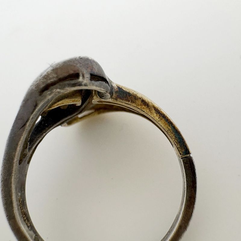 Tiffany & Co Double Heart Ring Open 925 Sterling Silver