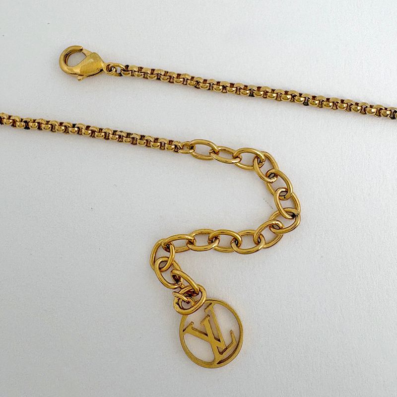Louis Vuitton by Night Necklace LV Rhinestone Gold