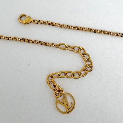 Louis Vuitton by Night Necklace LV Rhinestone Gold