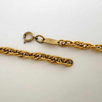 Chanel CC Logo Faux Pearl Necklace Gold Plated