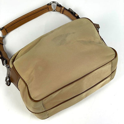 Prada Shoulder Bag 2-Way Second Nylon Beige Brown