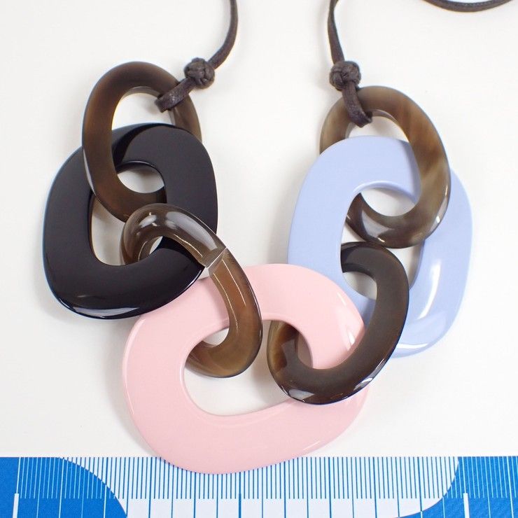 Hermes Necklace Caramba Multicolor Lacquer Wood Buffalo Horn