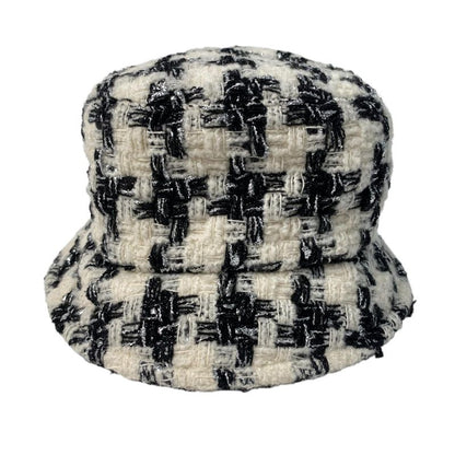 Chanel Tweed CC Logo Bucket Ivory Black