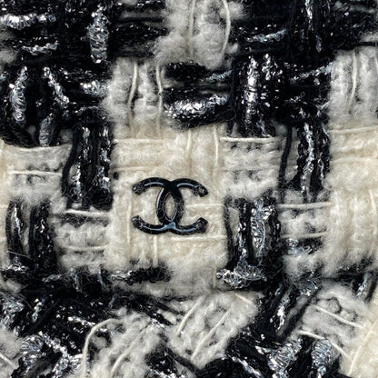 Chanel Tweed CC Logo Bucket Ivory Black
