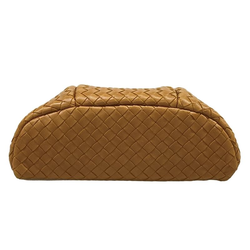 Bottega Veneta Shoulder Bag Intrecciato Brown Leather