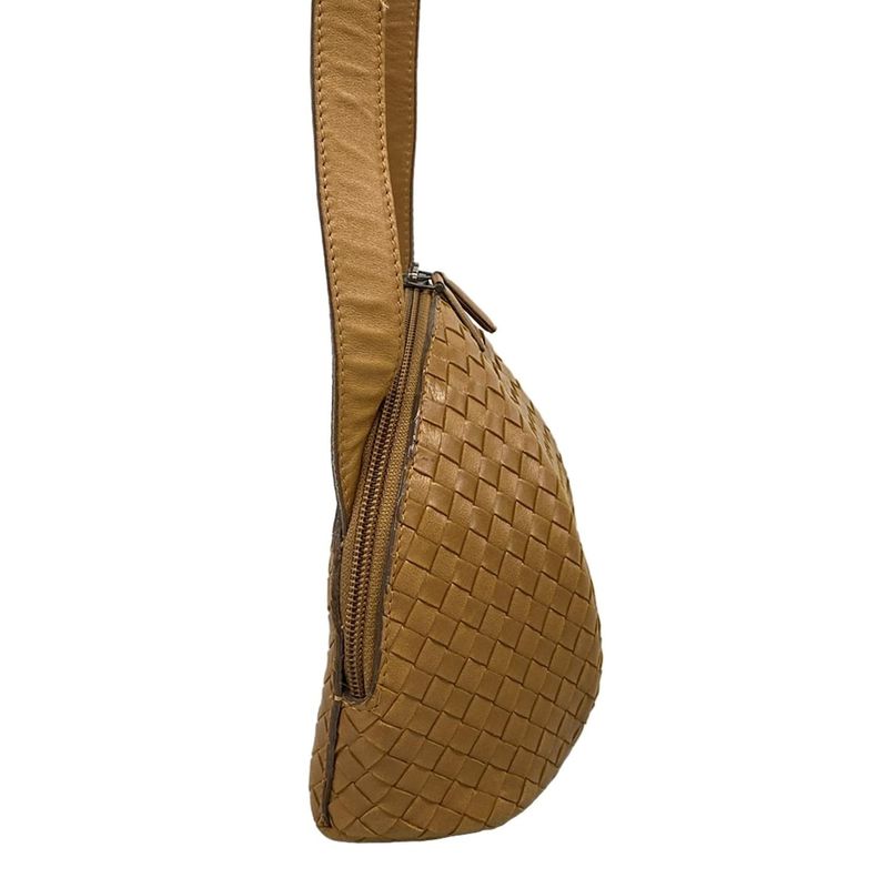 Bottega Veneta Shoulder Bag Intrecciato Brown Leather