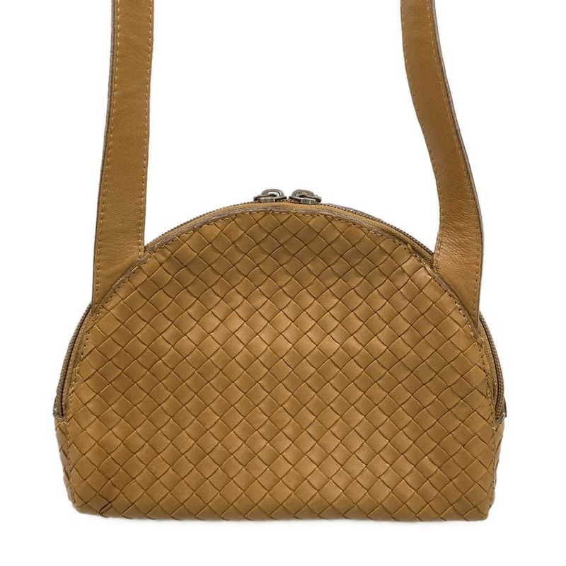Bottega Veneta Shoulder Bag Intrecciato Brown Leather