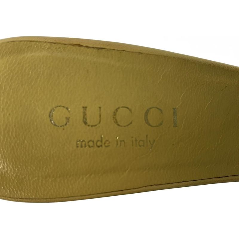 Gucci Mule 35.5 C Beige GG Pattern Leather