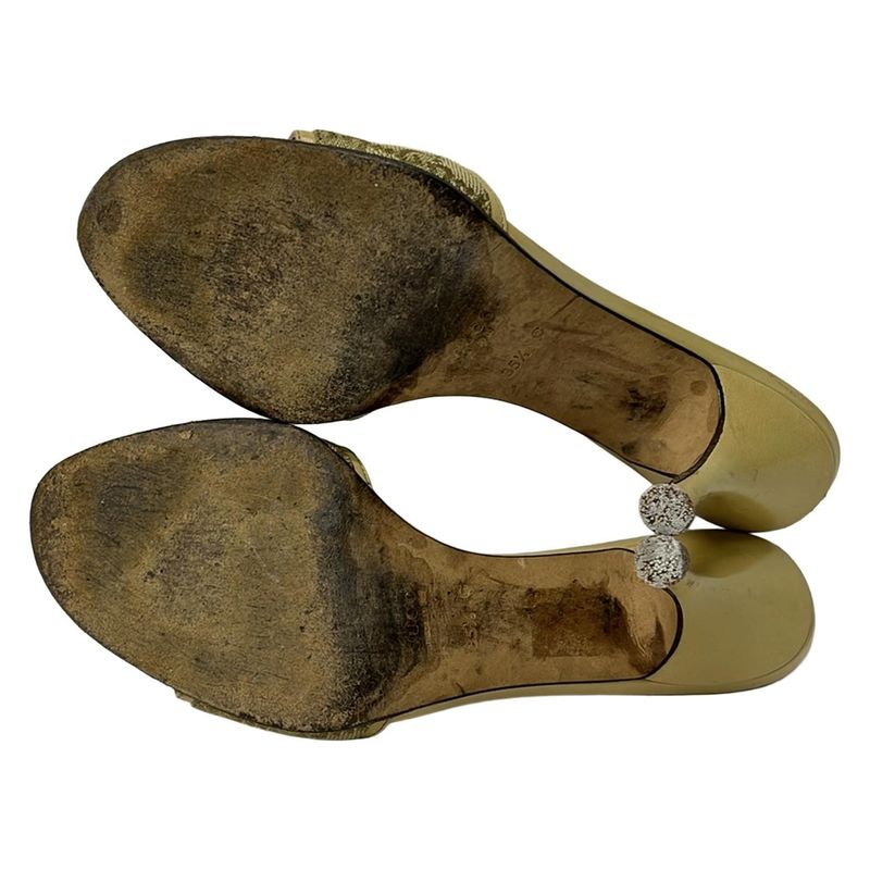 Gucci Mule 35.5 C Beige GG Pattern Leather
