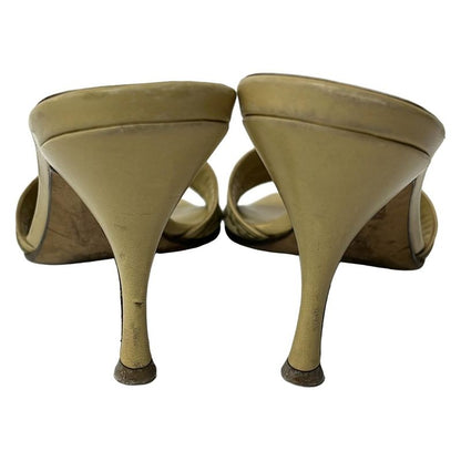Gucci Mule 35.5 C Beige GG Pattern Leather