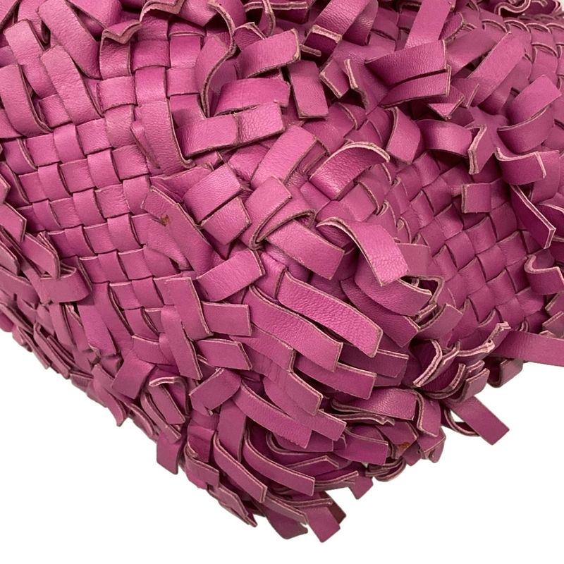 Bottega Veneta Tote Patchwork Intrecciato Lido Pink Fringe