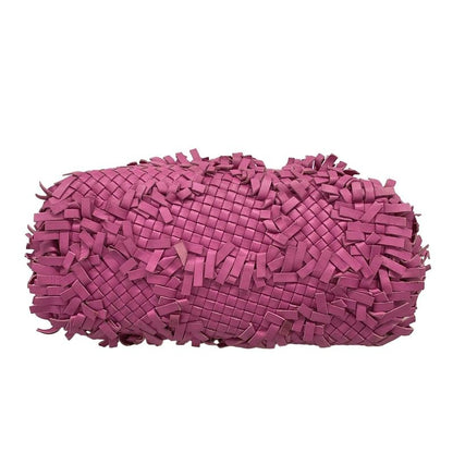 Bottega Veneta Tote Patchwork Intrecciato Lido Pink Fringe