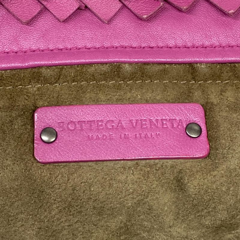 Bottega Veneta Tote Patchwork Intrecciato Lido Pink Fringe