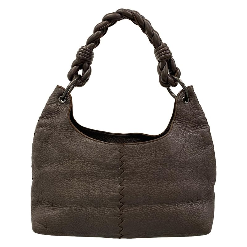 Bottega Veneta Shoulder Bag Dark Brown Leather