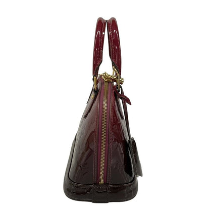Louis Vuitton Handbag Monogram Vernis Alma BB Magenta Amarante Leather
