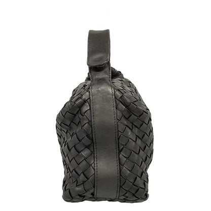 Bottega Veneta Handbag Intrecciato Black Leather