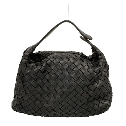 Bottega Veneta Handbag Intrecciato Black Leather