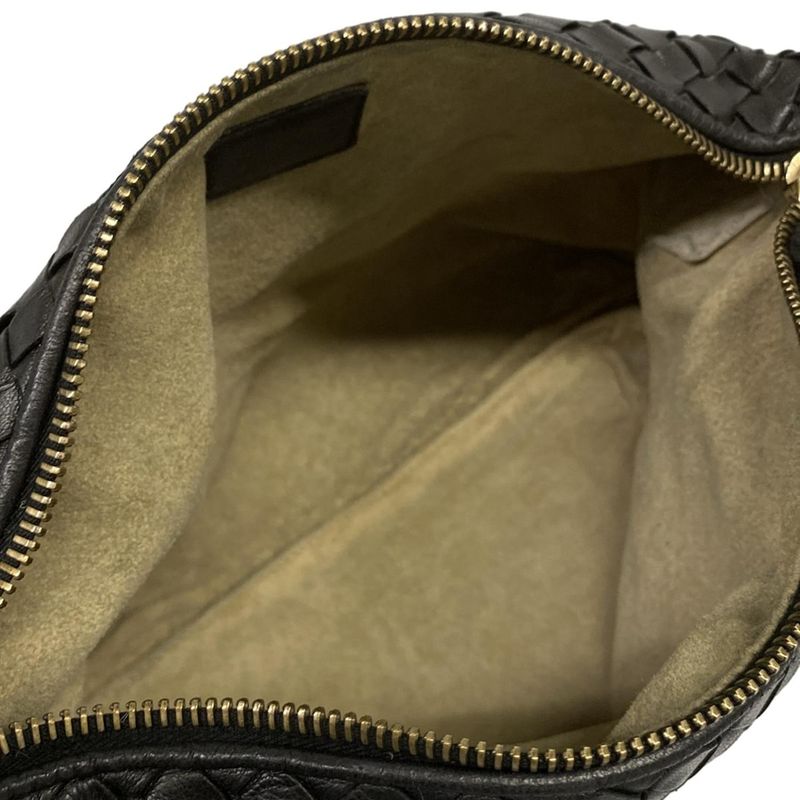 Bottega Veneta Handbag Intrecciato Black Leather