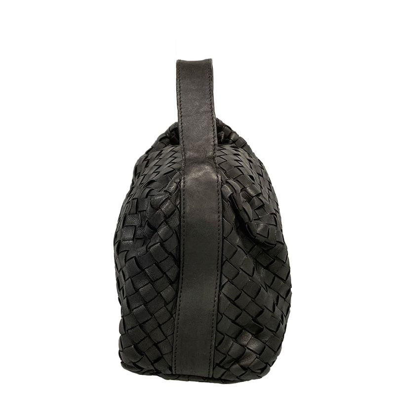 Bottega Veneta Handbag Intrecciato Black Leather