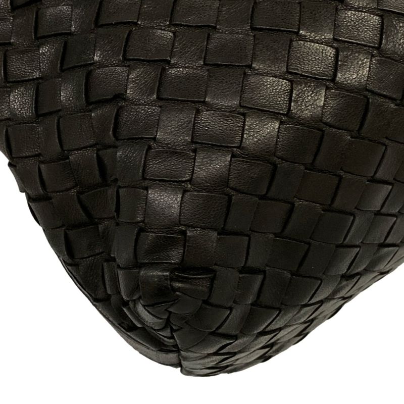 Bottega Veneta Handbag Intrecciato Black Leather
