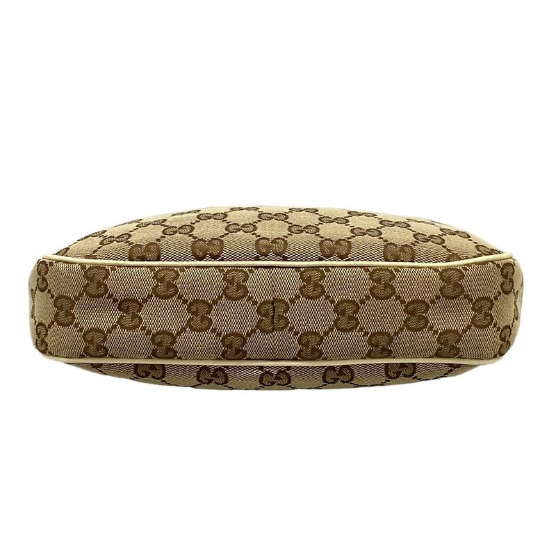 Gucci Shoulder Bag Charmi Beige Dark Brown Ivory Leather