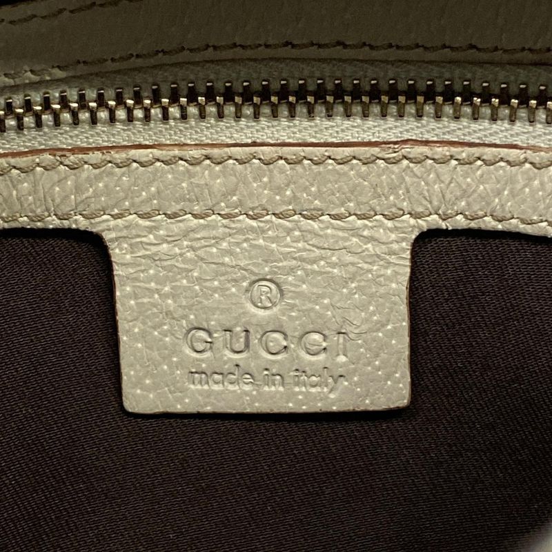 Gucci Shoulder Bag Charmi Beige Dark Brown Ivory Leather