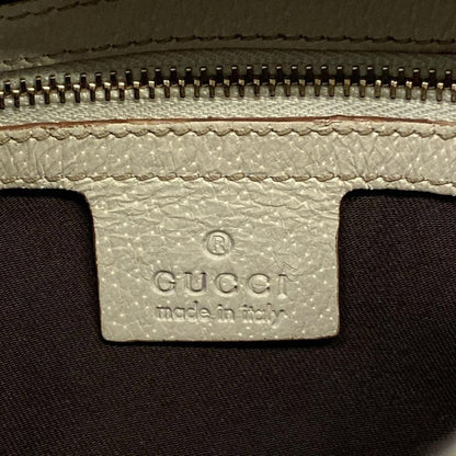 Gucci Shoulder Bag Charmi Beige Dark Brown Ivory Leather