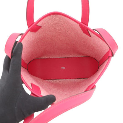 Hermes Tote H-en-Billets PM Franboise Toile Ash Swift 2-Way Framboise
