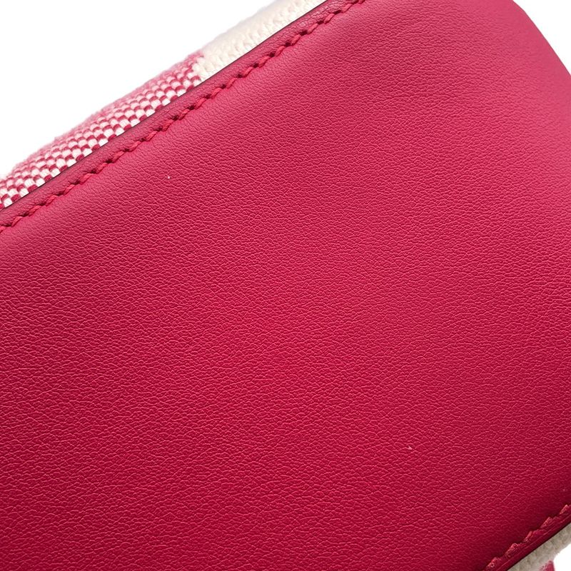 Hermes Tote H-en-Billets PM Franboise Toile Ash Swift 2-Way Framboise