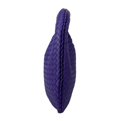 Bottega Veneta Shoulder Bag Intrecciato Purple Leather