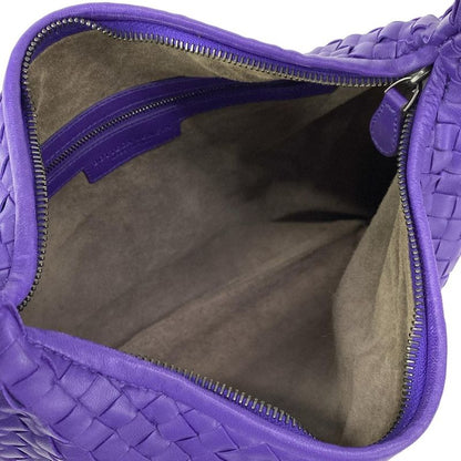Bottega Veneta Shoulder Bag Intrecciato Purple Leather
