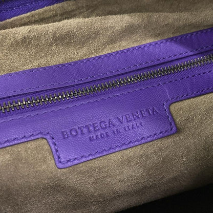 Bottega Veneta Shoulder Bag Intrecciato Purple Leather