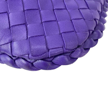 Bottega Veneta Shoulder Bag Intrecciato Purple Leather