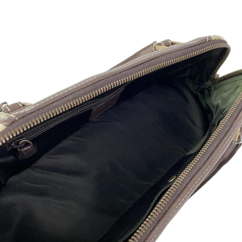 Dior Handbag Trailer Dark Brown Ivory Perforated Leather Dark
