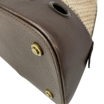 Dior Handbag Trailer Dark Brown Ivory Perforated Leather Dark