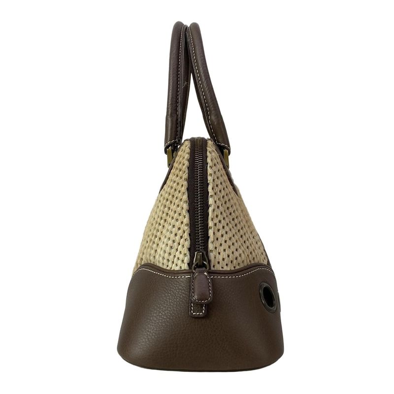 Dior Handbag Trailer Dark Brown Ivory Perforated Leather Dark