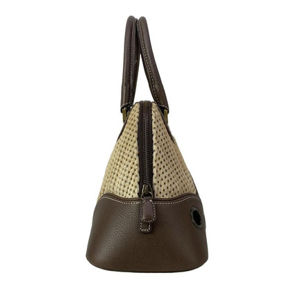 Dior Handbag Trailer Dark Brown Ivory Perforated Leather Dark
