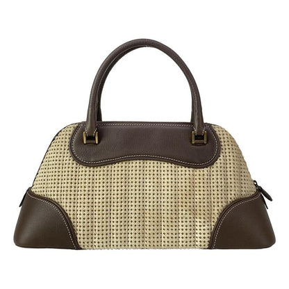 Dior Handbag Trailer Dark Brown Ivory Perforated Leather Dark