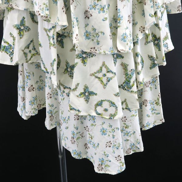 Louis Vuitton Dress Gqo Silk White