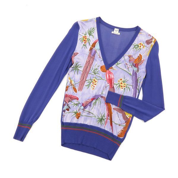 Hermes Neck Top Purple 34